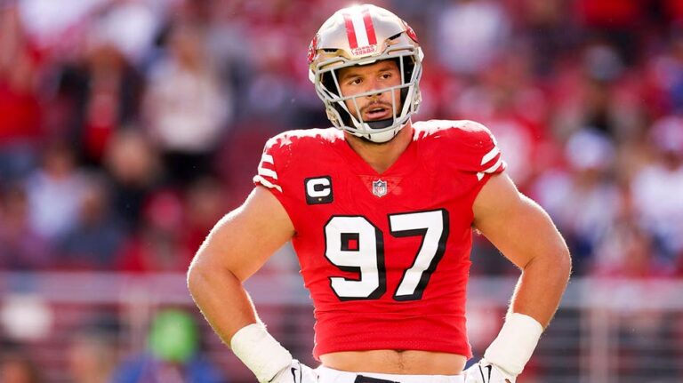 49ers Star Nick Bosa May Face Discipline For Displaying MAGA Hat After ...